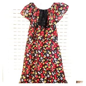 Beautiful floral, off the shoulder dress